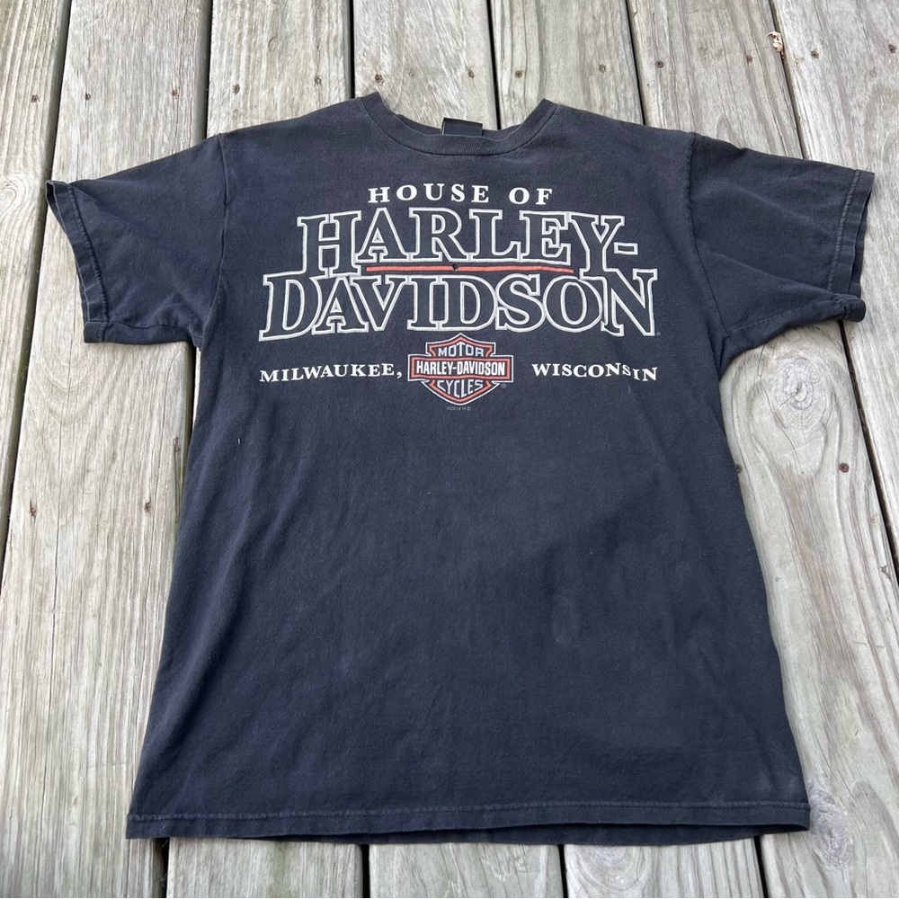 Harley-Davidson Distressed Graphic Tee Men’s M Milwaukee Stratman Biker